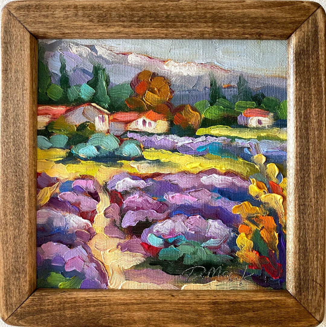 Lavender Fields Painting Tuscany Original Art Landscape Oil Painting ...