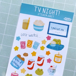 TV Night Sticker Sheet zdjęcie 2