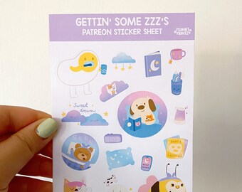 Sleepy Time Sticker Sheet | Journal Stickers