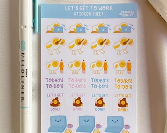 Let’s Get to Work Mini Sticker Sheet | Planner Sticker Sheet