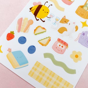 A Picnic Day Sticker Sheet Cute Journal Stickers image 4