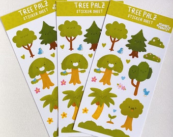 Tree Palz Sticker Sheet | Greenery Stickers