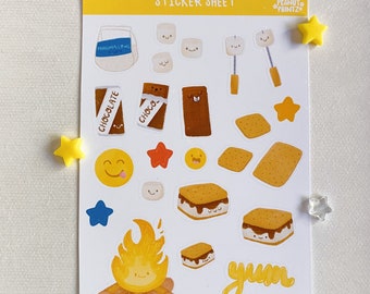 Gimme S’more Sticker Sheet | Journal Stickers