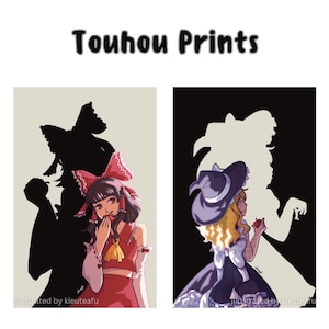 Touhou Project Reimu Marisa Mauvaise pomme !! Impression de cartes postales 4 x 6 po. | Impressions de jeux vidéo