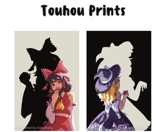 Touhou Project Reimu Marisa Bad Apple!! Stampa cartolina 4x6" / Stampe di videogiochi