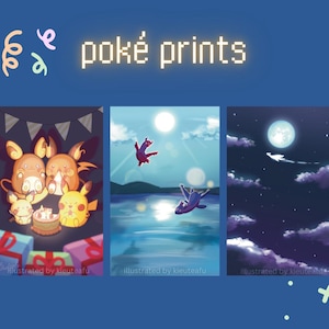 PokePrints Scenic Prints Impressions de cartes postales 4 x 6 po. Grand poster 11 x 17 po. | Impressions de jeux vidéo animés