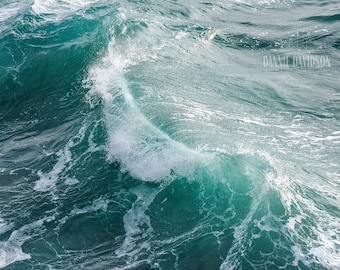 Ocean Wave Photo II-Instant Download-Turquoise Aqua Water-Printable Ocean Art-Seascape Photography-Nautical Poster-Ocean Photo Print-Blue