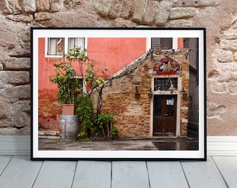 Venetian Corner Canvas Wraps, Matte Travel Photography Print, European Wall Hanging, Venice Italy Decor