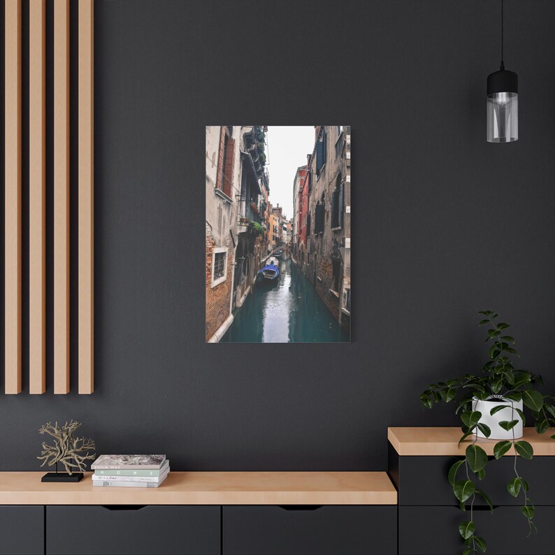 Venetian Canal Canvas Wall Art, Venice Italy Decor, Pink Hue Matte Print, European Living Fine Art, Wanderlust Gift, Travel Photography image 6