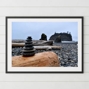 Ruby Beach Olympic National Park Driftwood Rustic Art, National Park Gallery Wraps, Olympic Peninsula Washington Matte Canvas Wall Hanging