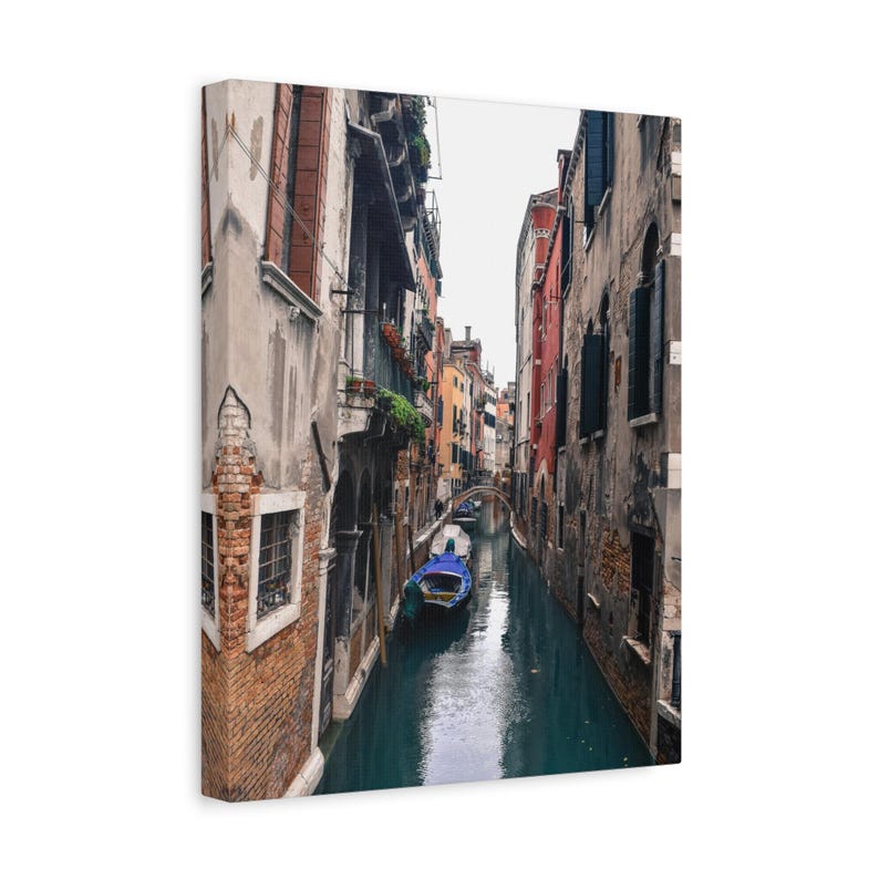 Venetian Canal Canvas Wall Art, Venice Italy Decor, Pink Hue Matte Print, European Living Fine Art, Wanderlust Gift, Travel Photography image 9