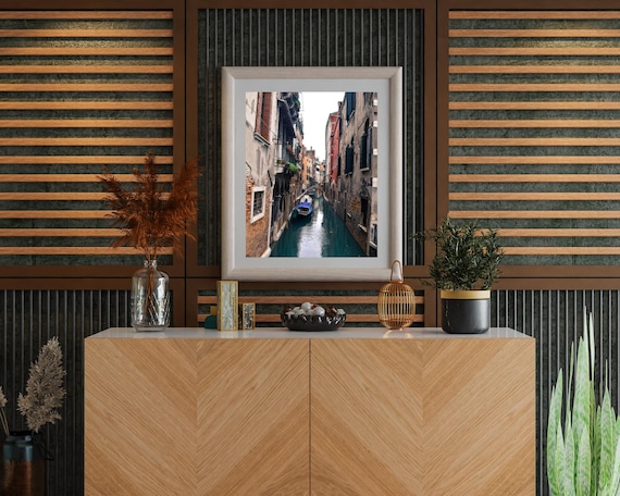 Venetian Canal Canvas Wall Art, Venice Italy Decor, Pink Hue Matte Print, European Living Fine Art, Wanderlust Gift, Travel Photography