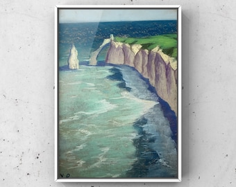 Sunny Seaside Ocean - 40x30 pastel painting
