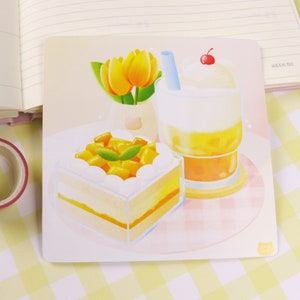 Mango Menü | Art Print - Süßer Art Print - Ästhetischer Art Print - Kawaii Dessert Art Print - Illustration Art Print
