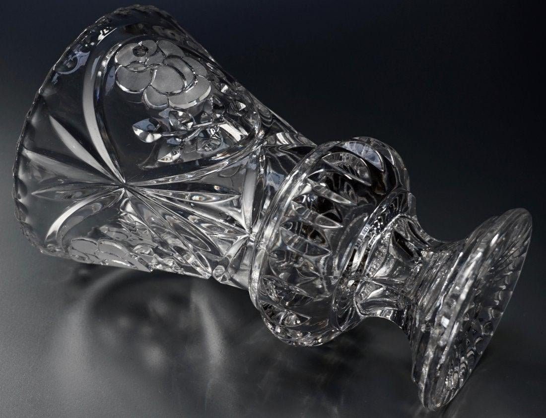 German Lead Crystal Flower Vase Etsy