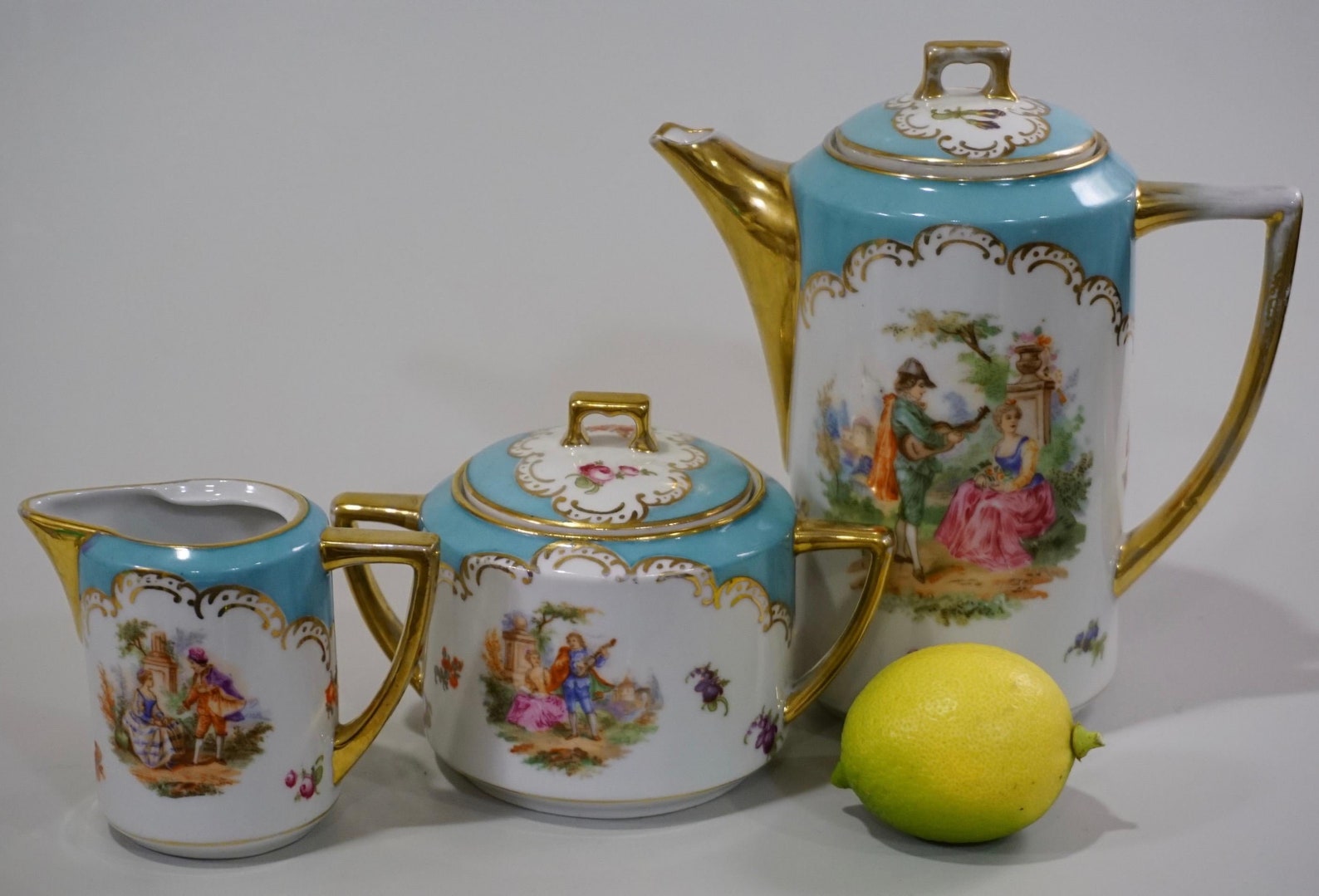 Vintage Czechoslovakia Porcelain Tea Coffee Set Etsy