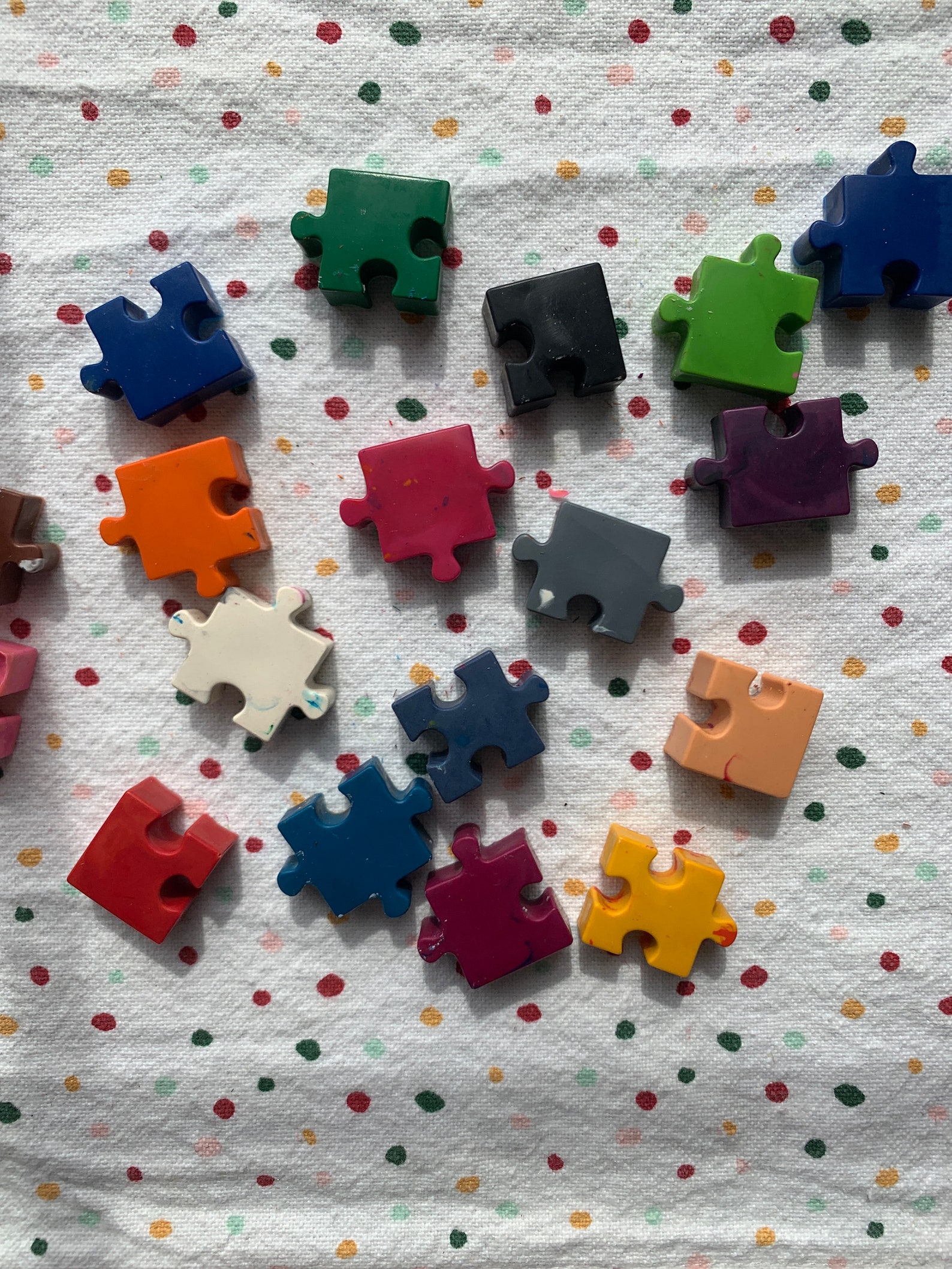 Puzzle Piece Crayon Set Etsy