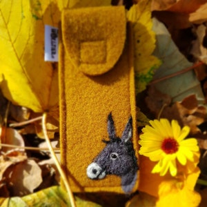 Kinder Taschenmesser Etui aus Wollfilz mit Wunschtier Bild 2