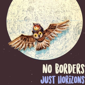 Postkarte - No Borders - Just Horizons (gesamter Gewinn wird an die Seenotrettung gespendet: Seawatchcrew )