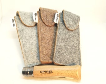 Simple pocket knife cases for the Opinel 6 & 7 as well as the children's knife made of wool felt
