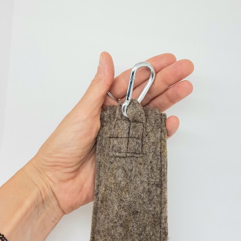 Taschenmesser Etui für das Opinel No. 8 aus Wollfilz mit Rotkehlchen Bild 4