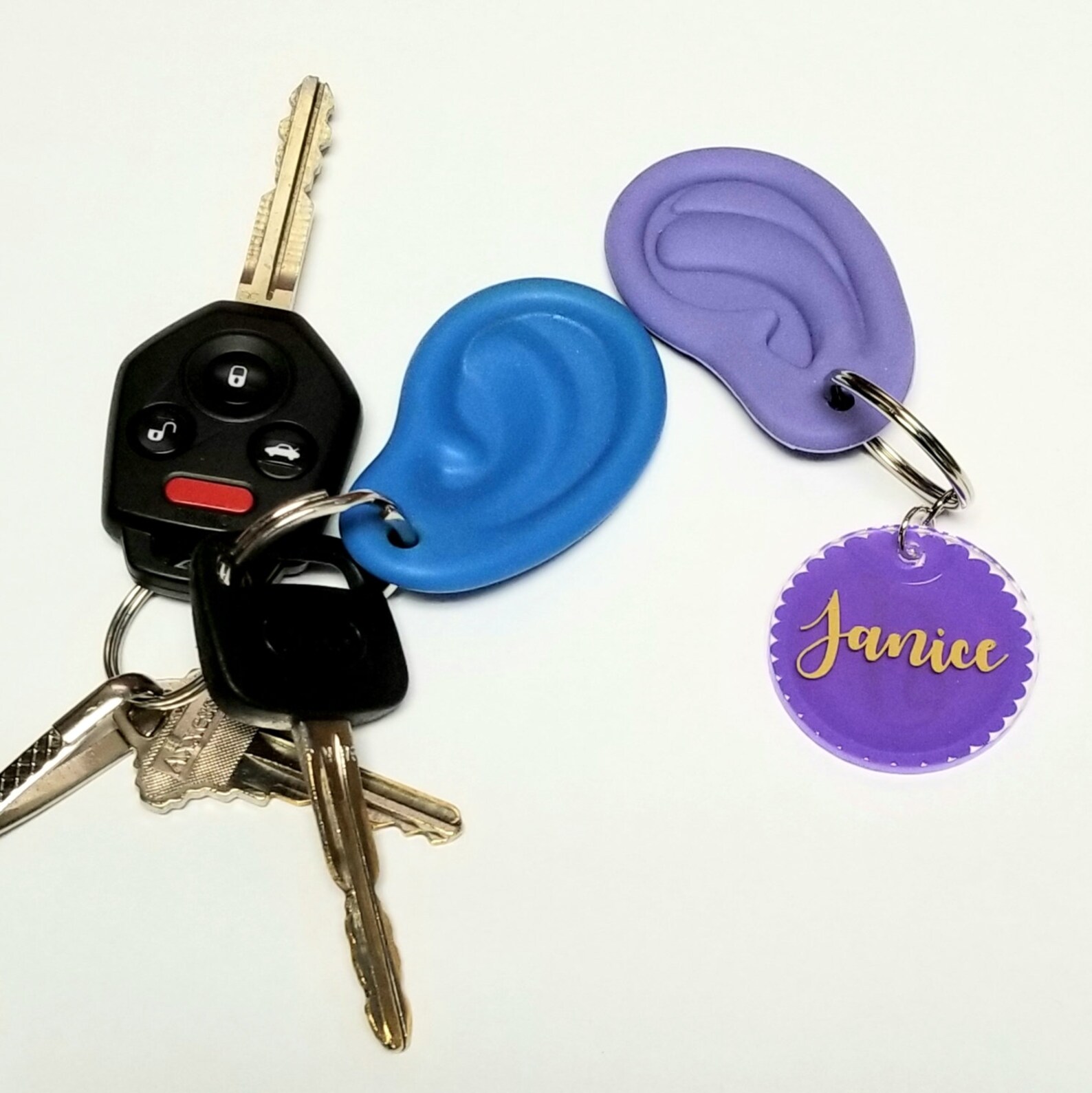 Ear shaped keychain audiology gifts customized ear keychain Etsy