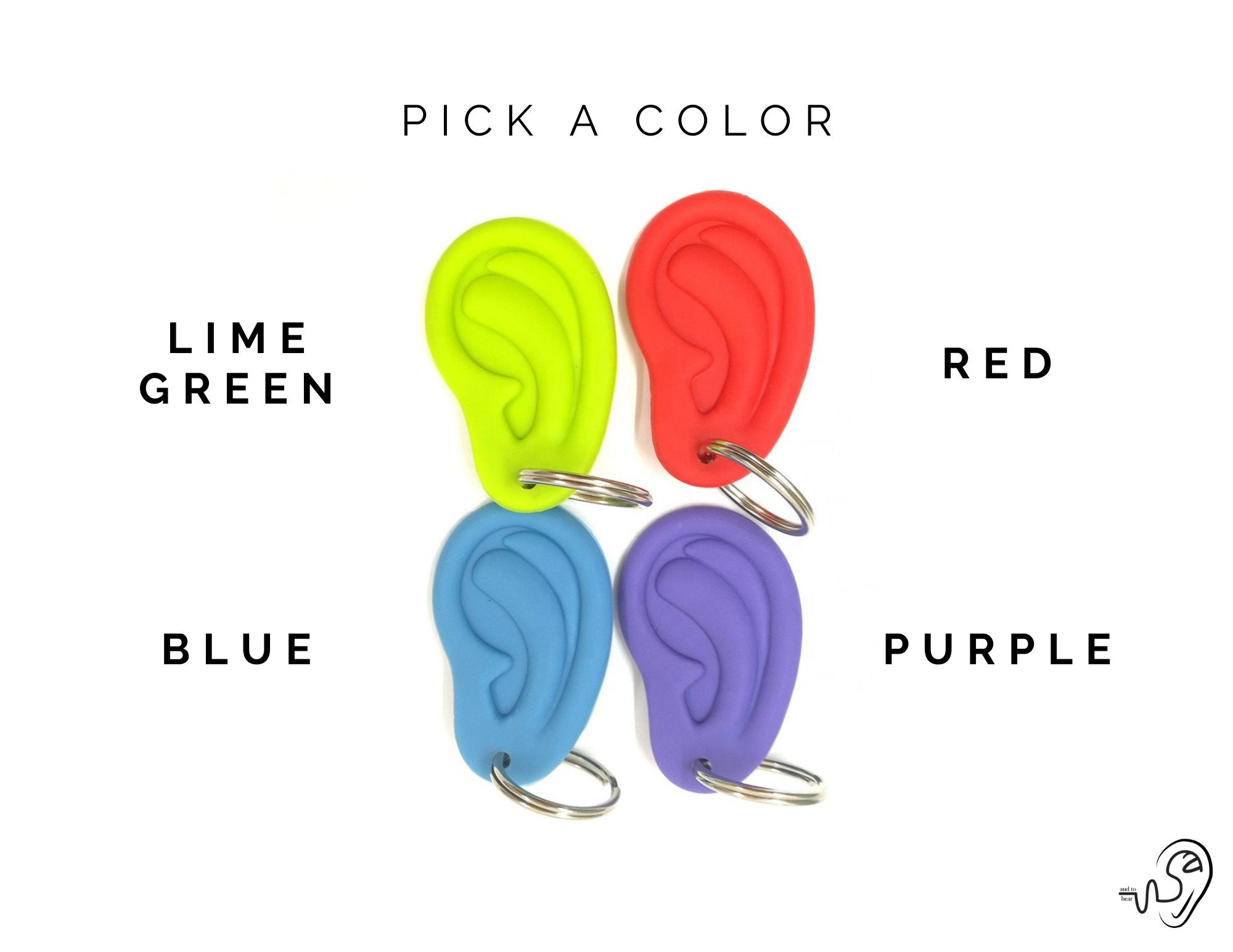 Ear Shaped Keychain Audiology Gifts Customized Ear Keychain Etsy