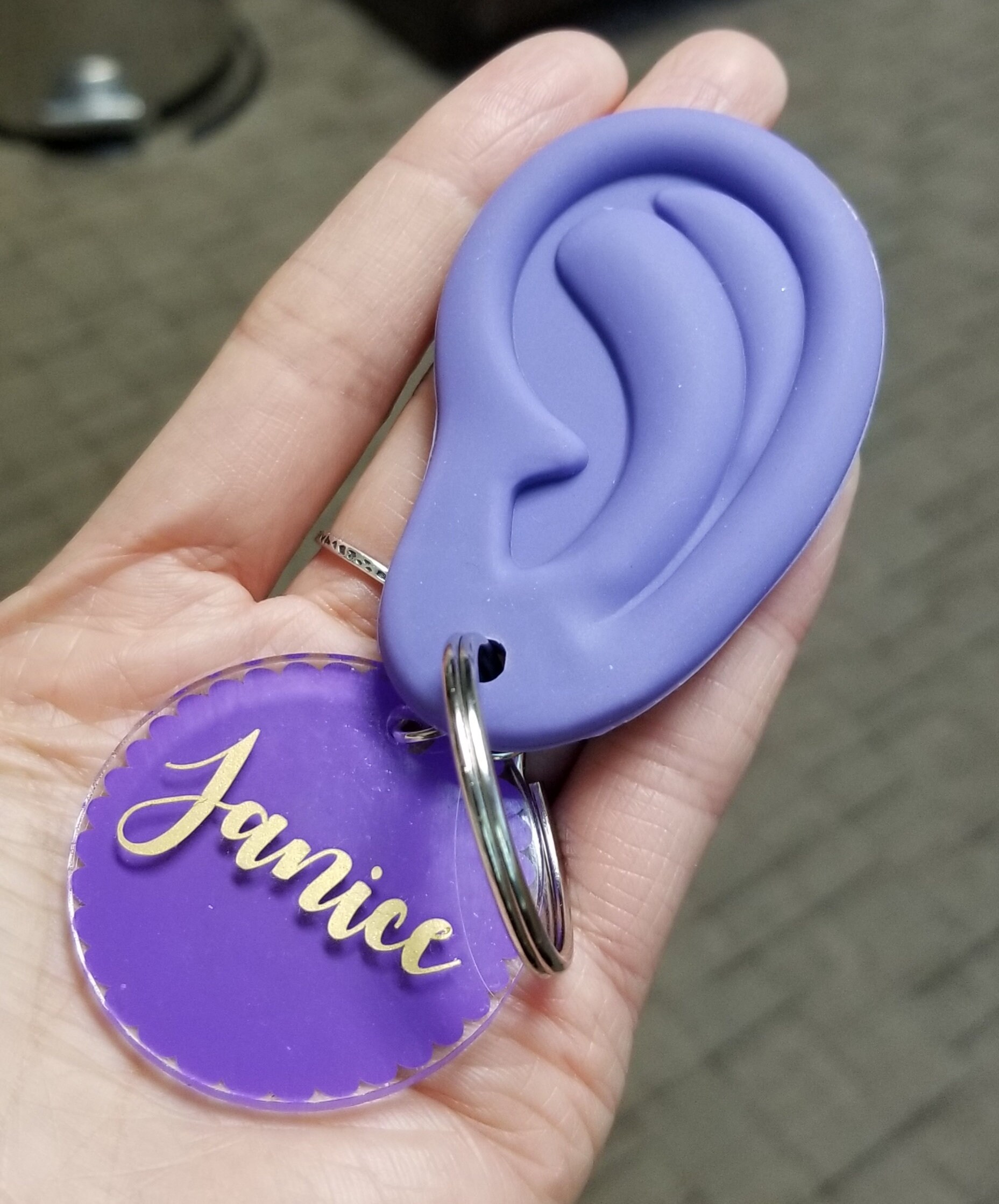 Ear Shaped Keychain Audiology Gifts Customized Ear Keychain Etsy