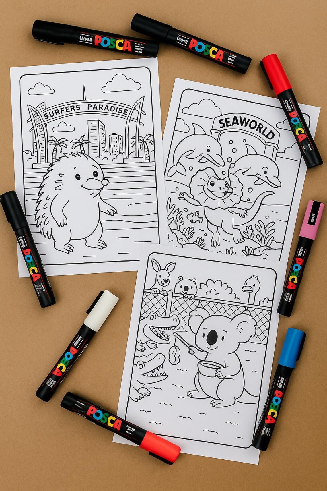 Queensland Aussie Animal Colouring Pages | Cute Australian Animals for ...