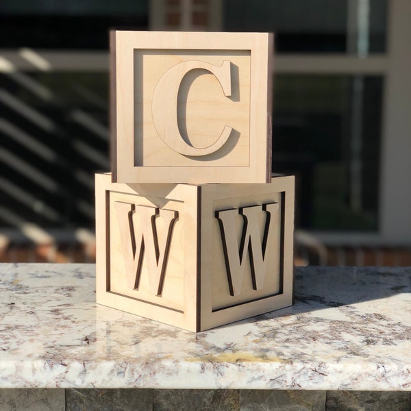 10 Inch Baby Block Letters | 1 Block | Large Wooden Alphabet Block | Large Wooden Block| Small Blocks | Center Piece | Small Baby Blocks