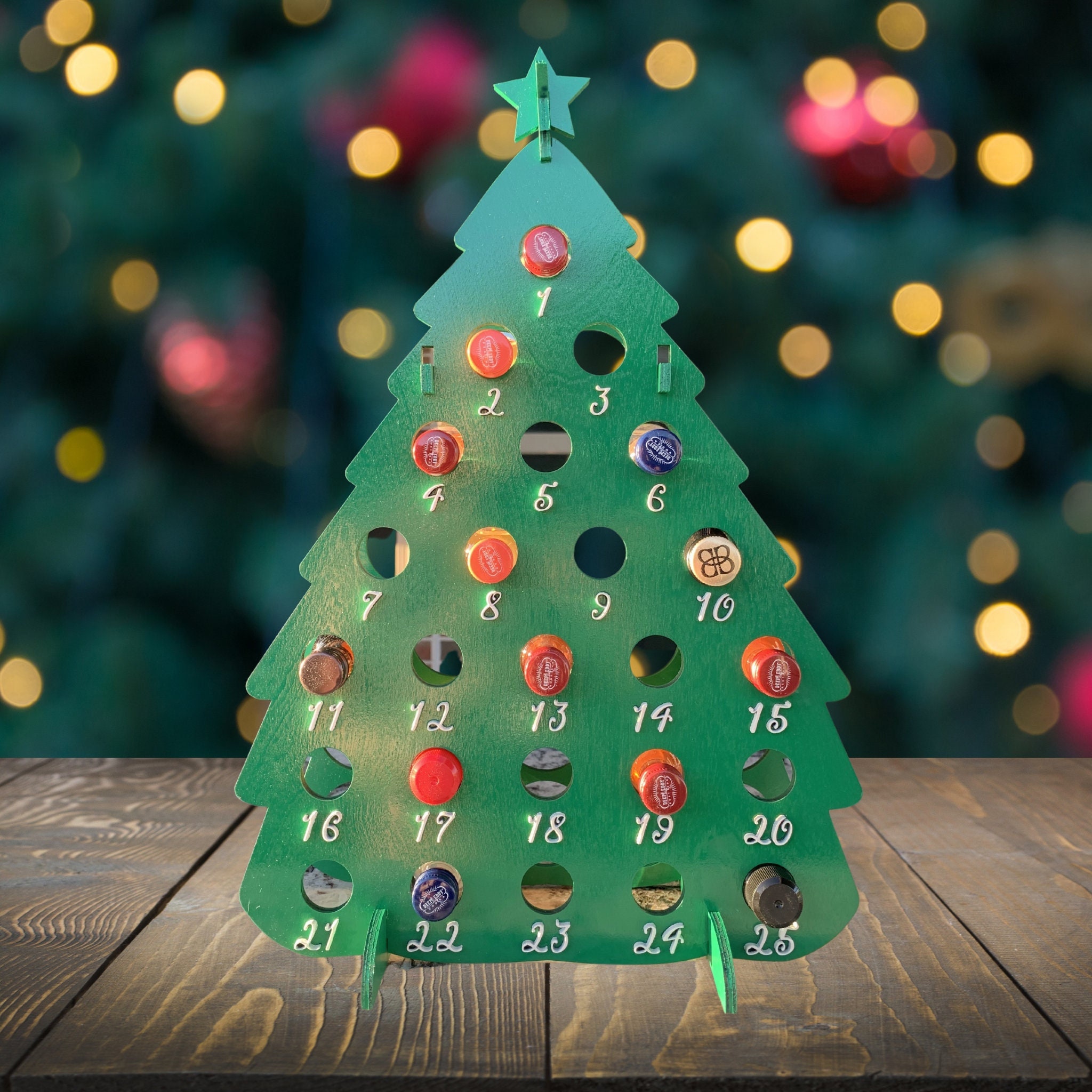 Mini Liquor Bottle Christmas Tree Alcohol Advent Calendar Etsy