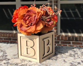 8 Inch Baby Block Letters | 1 Block | Large Wooden Alphabet Blocks | Large Wooden Blocks | Small Blocks | Center Piece | Small Baby Blocks