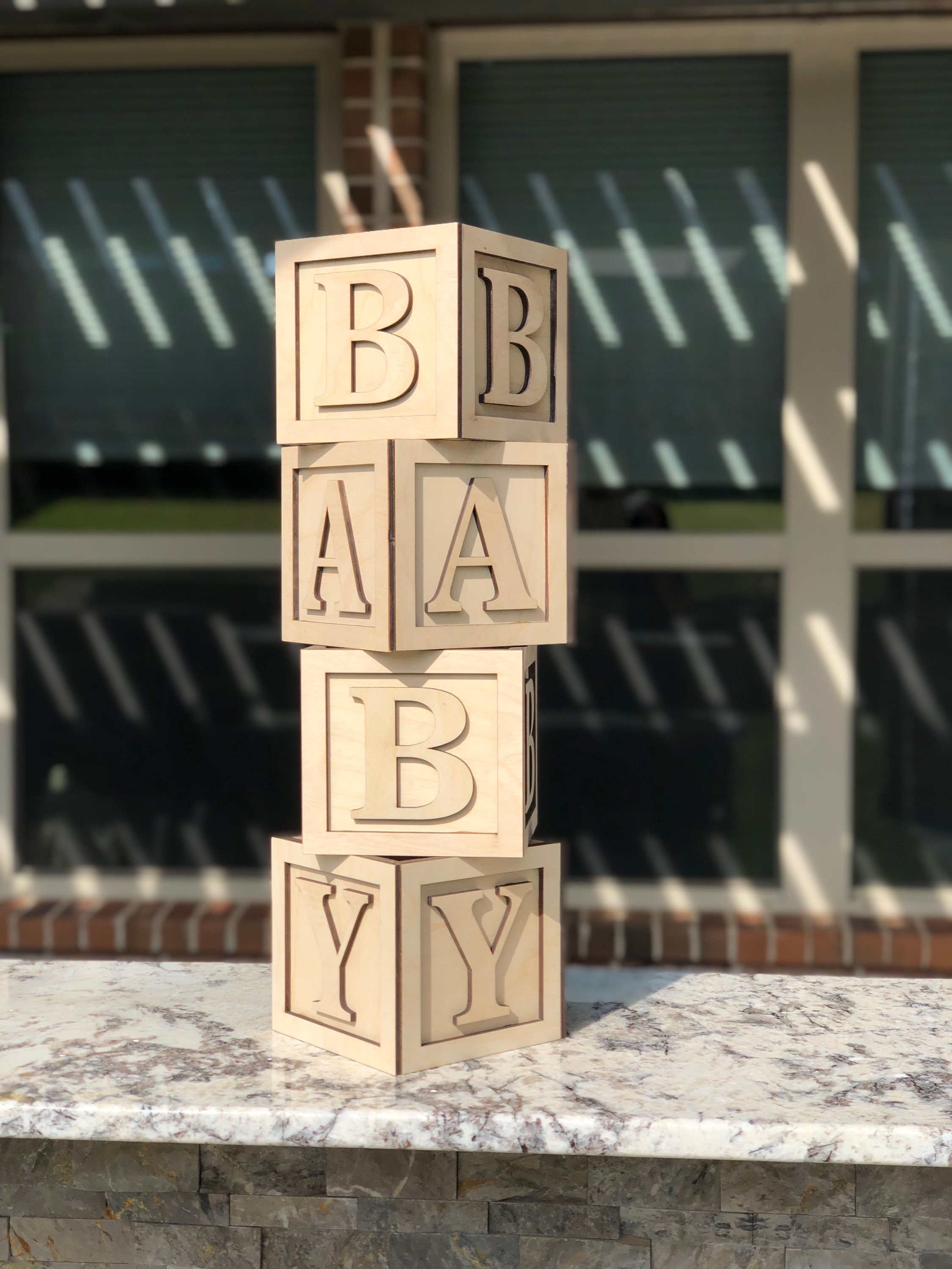 6 Inch Baby Block Letters 1 Block Large Wooden Alphabet Blocks