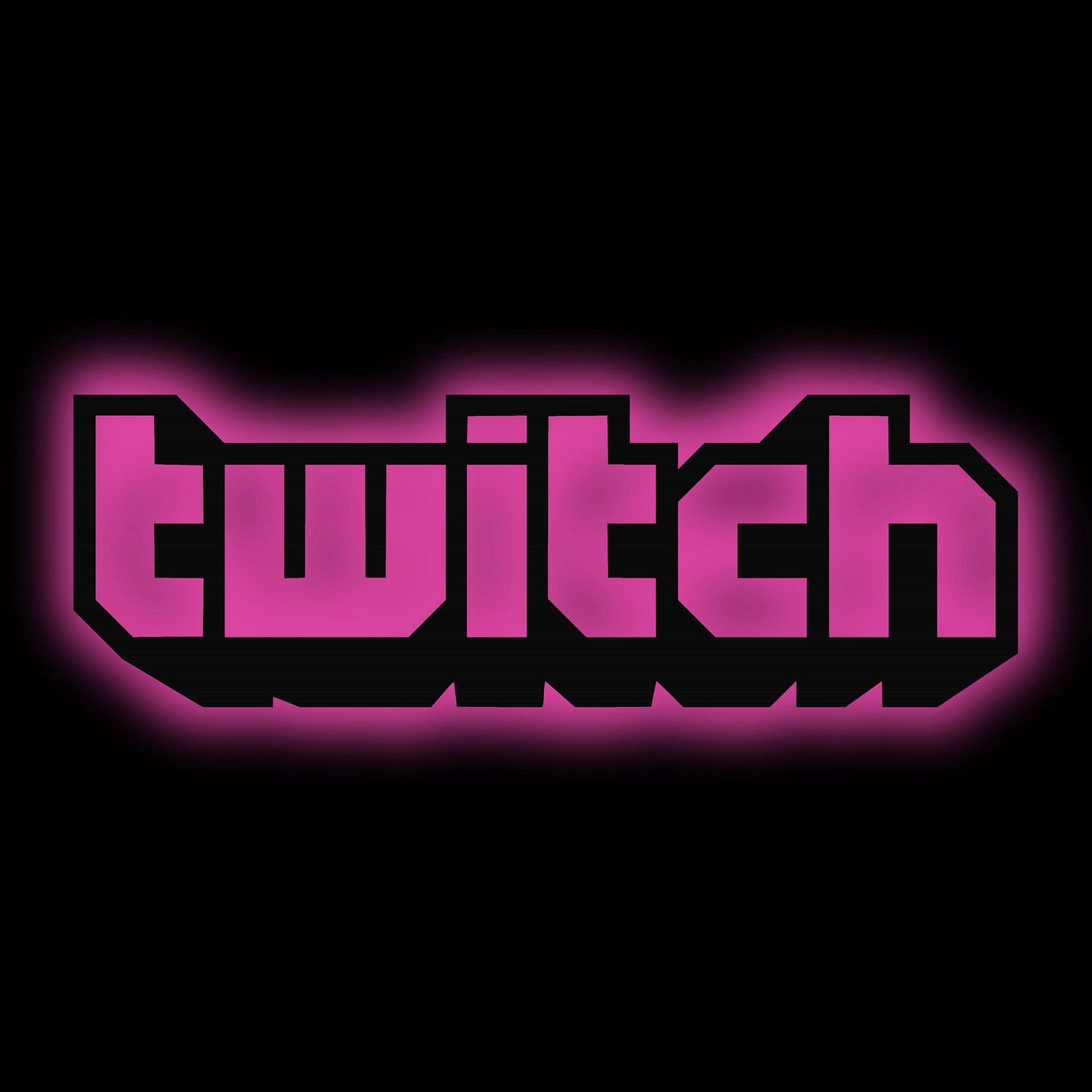 Large RGB LED TWITCH Inspired Sign for Streamers Streaming Etsy