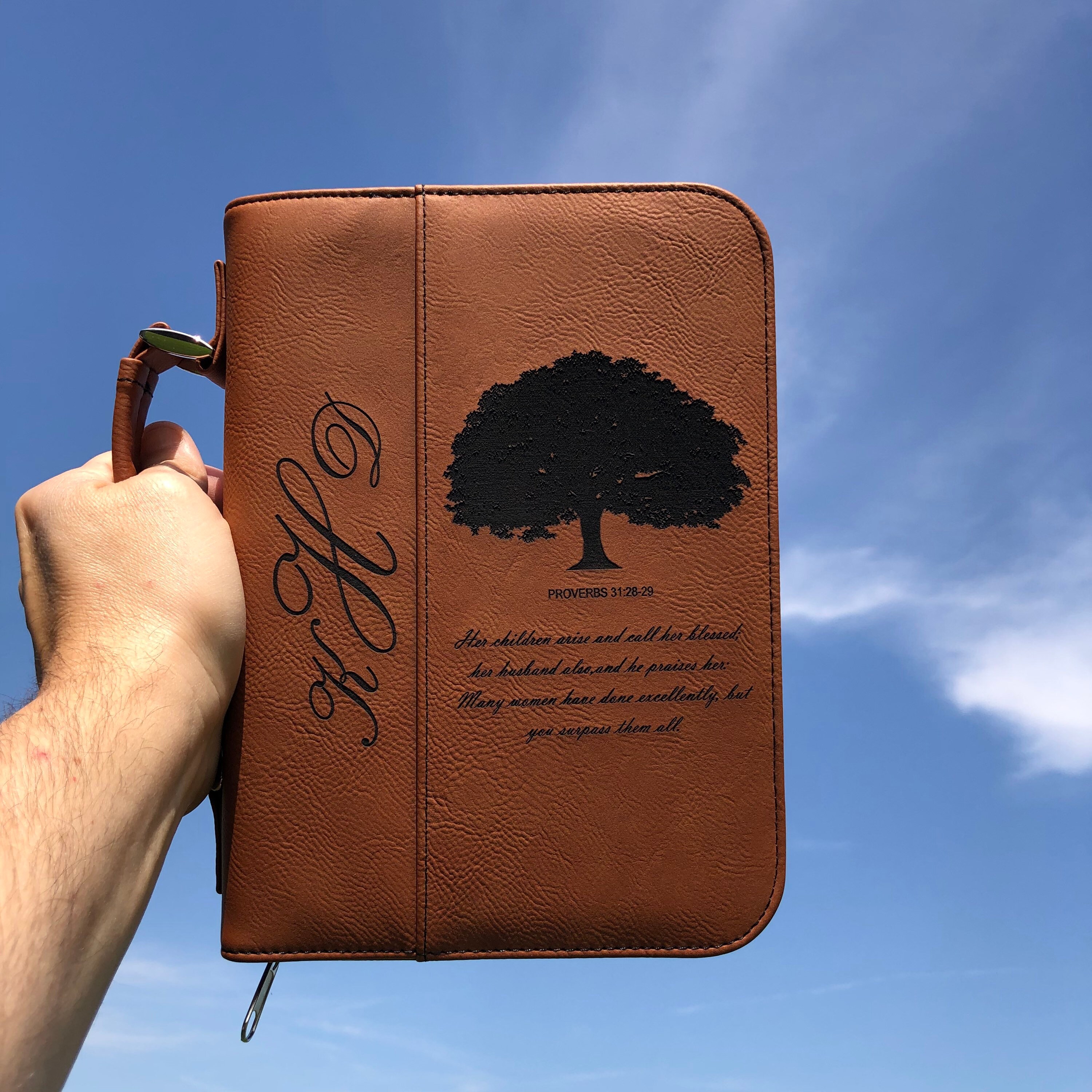 Personalized Bible Cover Custom Bible Cover Vegan Leather Bible 