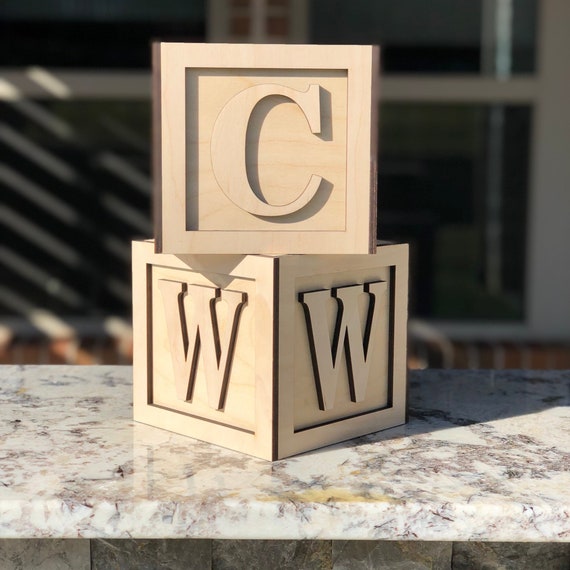 Chris.W White Wood Letters 4 Inch Mini Unfinished Wooden Letter