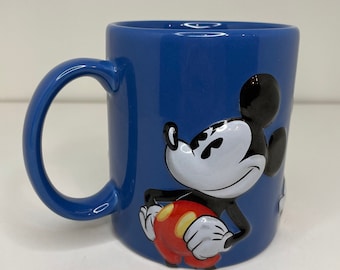 Disney Store Mug 3D Raised Mickey Mouse Coffee Cup Mug Embossed