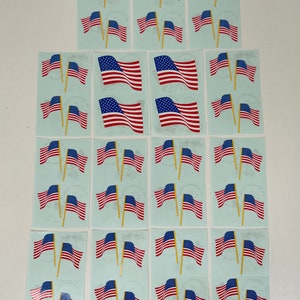 Vintage Mrs Grossman’s 1989 Stickers American Flag Lot of 56 Flags