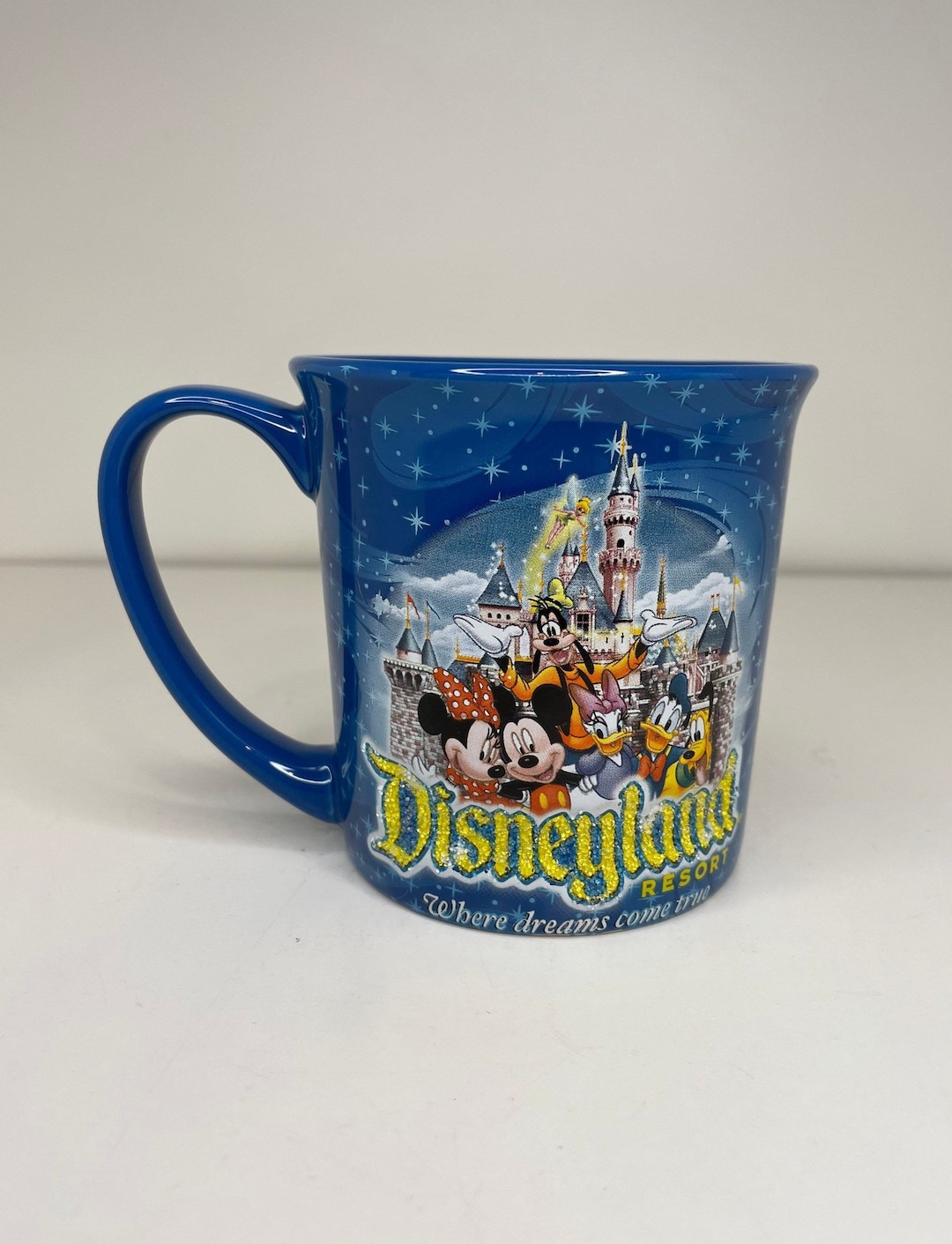 Disneyland Mug Resort Mickey Mouse Disney Where Dreams Come True Coffee Cup  Blue Glitter 3D - Etsy