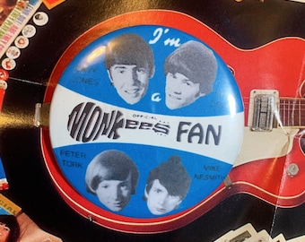 Ich bin ein offizieller Monkees Fan Vintage Reproduktion Pin