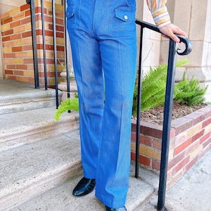cressida fit and flare dress Denim Seam Detail Pockets Belt Loops Flare Pants Denim / 6 main image 0