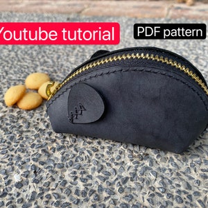 Patrón PDF monedero ratón - bricolaje cuero - tutorial - patrón cuero - plantilla cuero - tutorial youtube