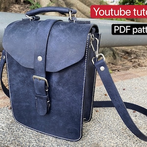 PDF pattern leather cross body bag - leather DIY - leather pattern - Youtube tutorial