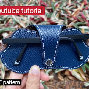 PDF pattern leather glasses case - leather DIY - leather pattern - Youtube tutorial