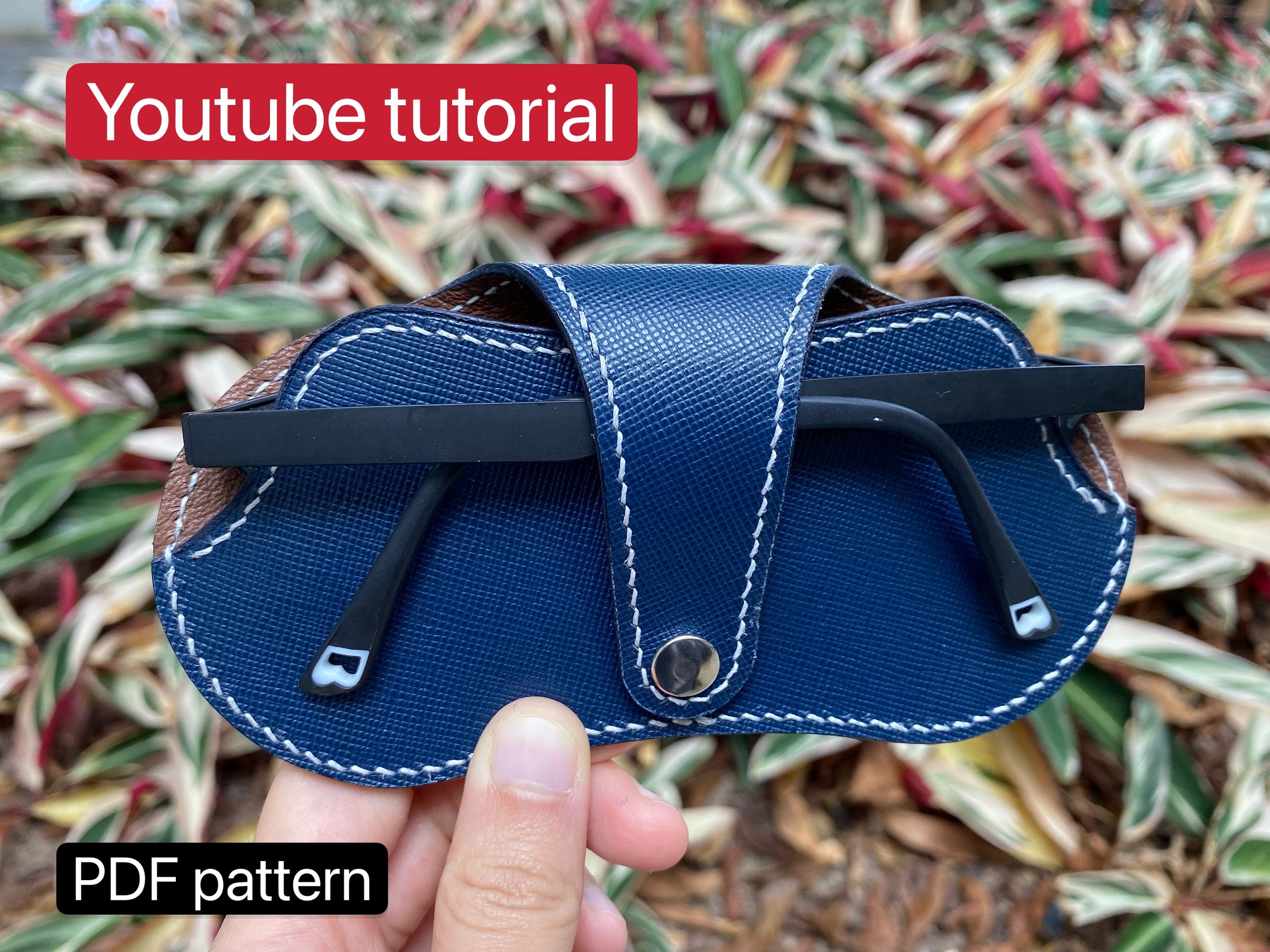 PDF Pattern Leather Glasses Case Leather DIY Leather Etsy