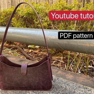 PDF pattern leather bag - leather DIY - leather pattern - Youtube tutorial