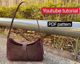 PDF Schnittmuster Ledertasche - Leder DIY - Leder Schnittmuster - Youtube Tutorial