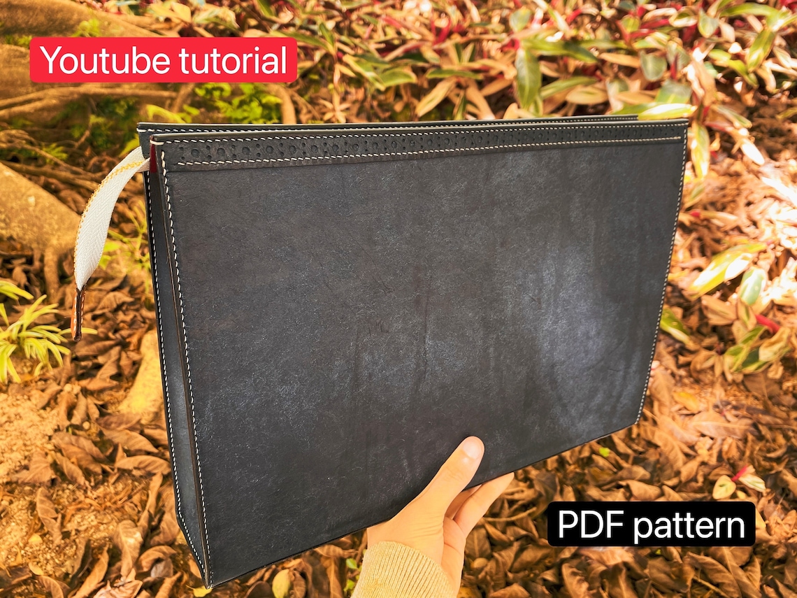 PDF Pattern Leather Laptop Case /bag Leather DIY Leather Etsy