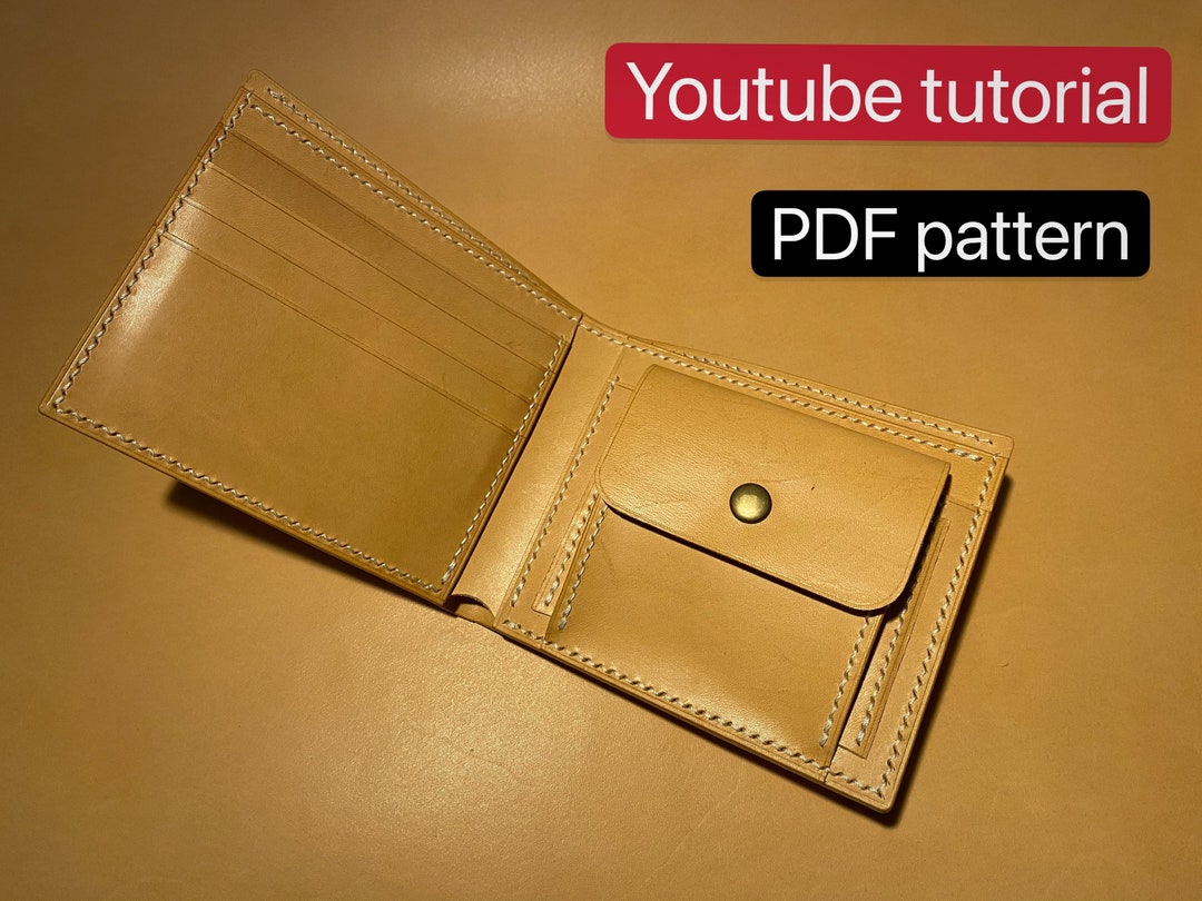 PDF Pattern Leather Bifold Wallet With Coin Pocket - Leather DIY ...