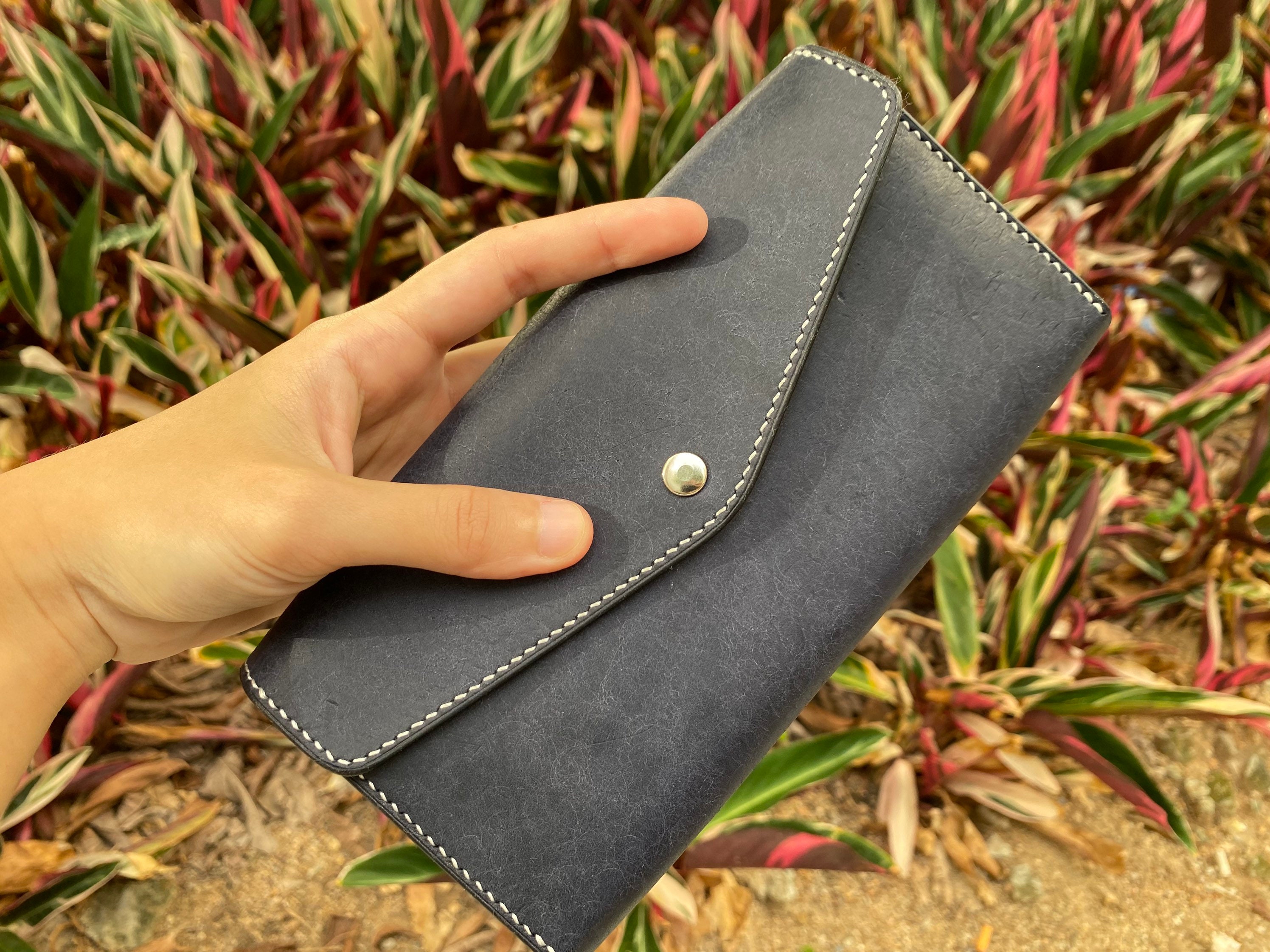 PDF Pattern Leather Long Wallet Flap Wallet Leather DIY Etsy